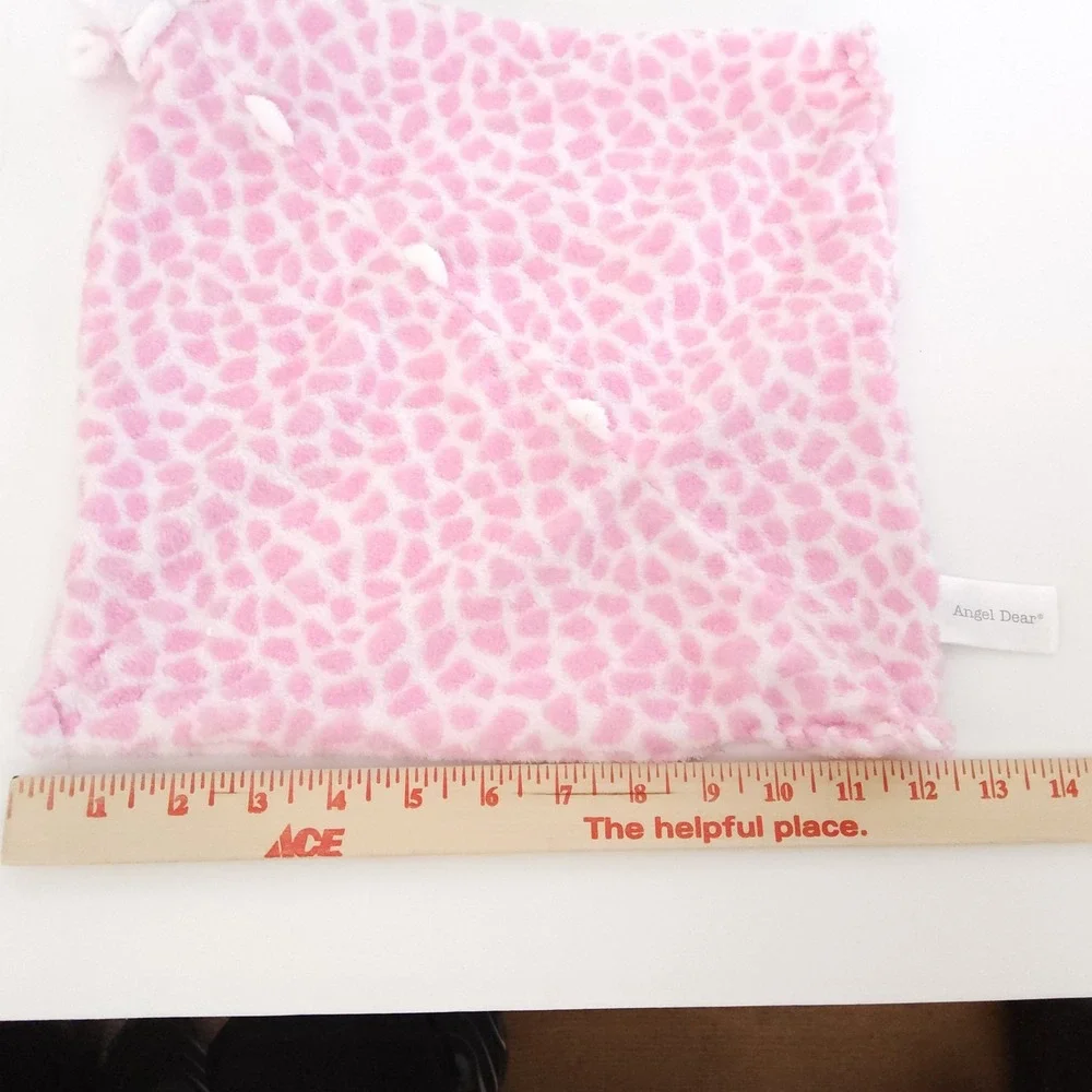 Angel Dear Pink White Giraffe Lovey Security Plush Soft Baby Toy 12 inch